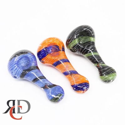 GLASS PIPE HEAVY DICRO BIG HEAD WITH FLAT MOUTH GP2706 1CT